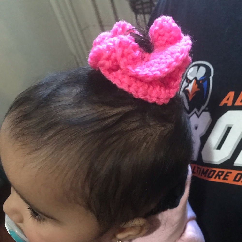 Baby,toddler,little girl,crochet scrunchies
